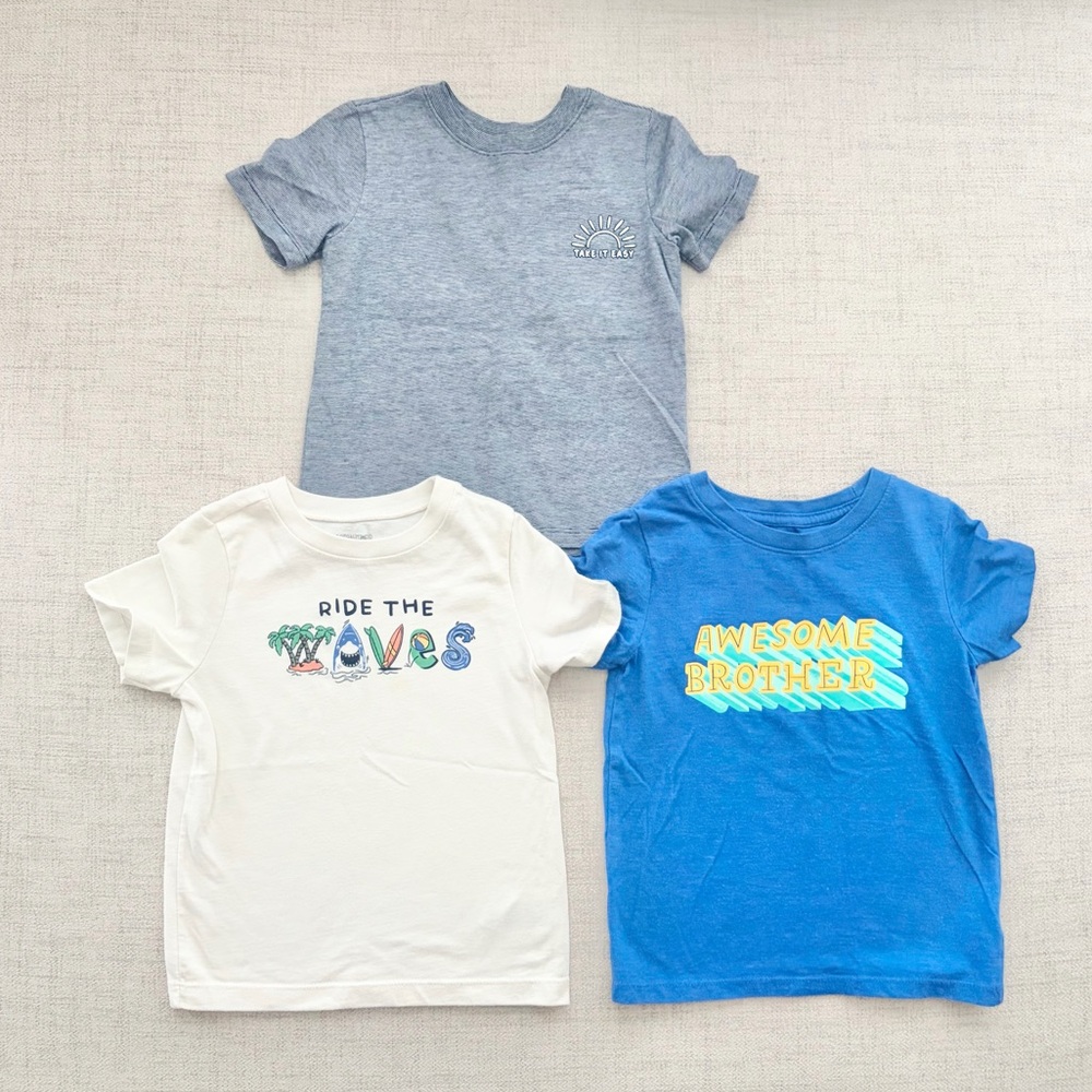 Garanimals and Cat & Jack Toddler Boy Short Sleeve Tees Size 3T